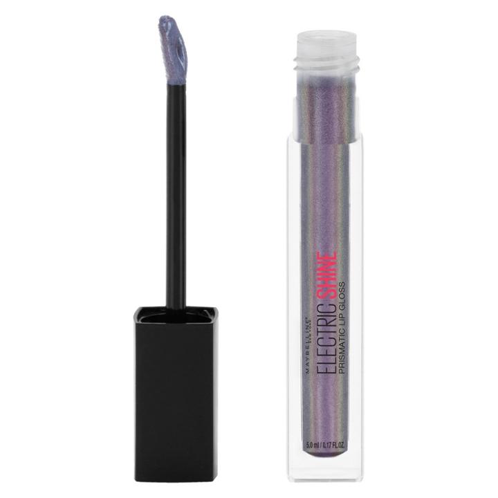 Maybelline Lip Studio Electric Shine Prismatic Lip Gloss 160 Midnight Prism - .17oz, Black Prism