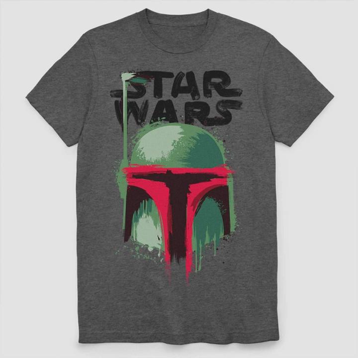 Men's Star Wars Boba Fett Short Sleeve Graphic T-shirt - Charcoal Heather