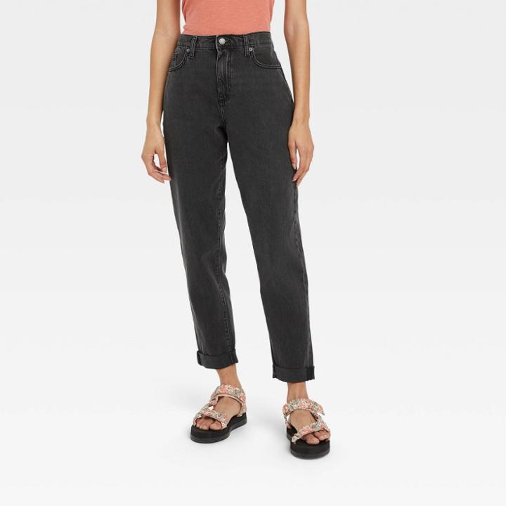 Women's High-rise Boyfriend Jeans - Universal Thread Black Wash