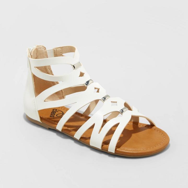 Girls' Freya Gladiator Sandals - Art Class White 13, Toddler Girl's