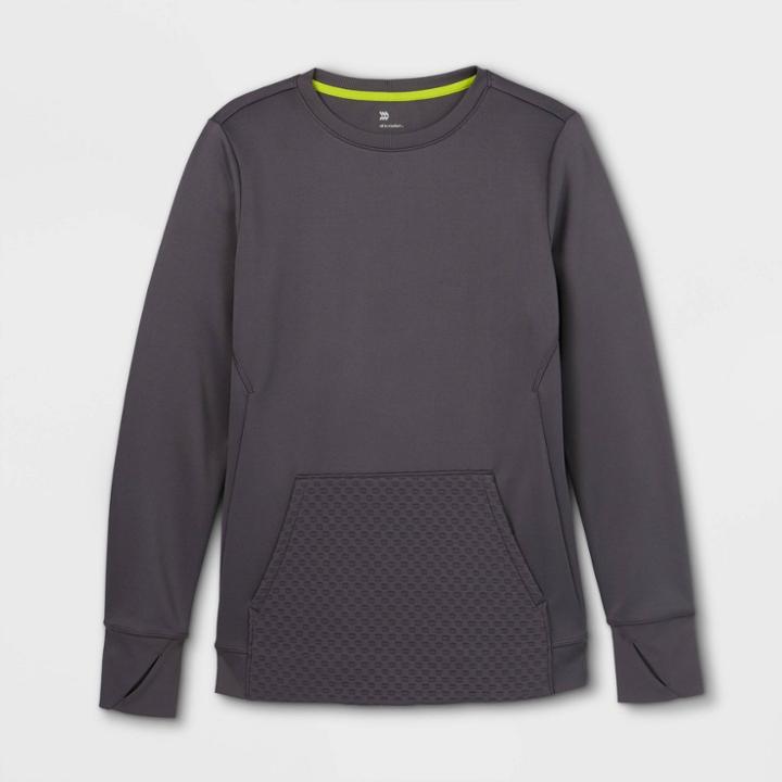 Boys' Performance Crewneck Sweatshirt - All In Motion Dark Gray