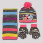 Shopkins Kids' Hat, Mittens And Scarf Set - One Size, Kids Unisex,
