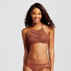 Women's Crochet Halter High Neck Bikini Top - Xhilaration Sienna