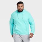 Men's Cotton Fleece Pullover Sweatshirt - All In Motion Aqua