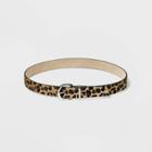 Target Women's Leopard Calf Hair Belt - Wild Fable Brown