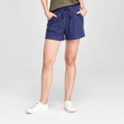 Women's French Terry Shorts - A New Day Navy Heather