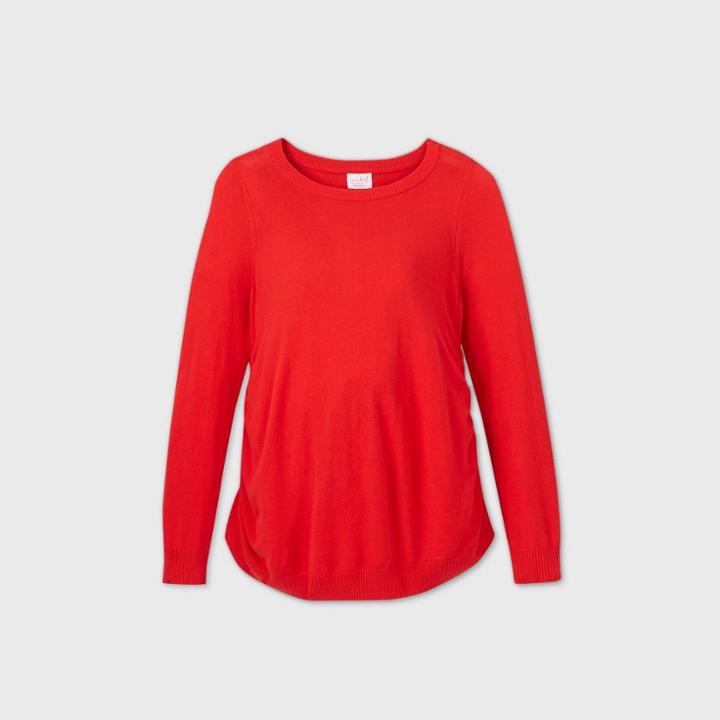 Maternity Pullover Sweater - Isabel Maternity By Ingrid & Isabel Red