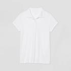 Petitegirls' Short Sleeve Performance Uniform Polo Shirt - Cat & Jack White