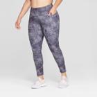 Plus Size Women's Plus Freedom 7/8th Leggings- C9 Champion Grey Wave Print