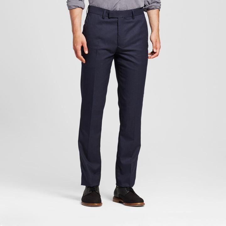 Wd·ny Black Men's Solid Pants Navy 38x32 - Wd.ny Black, Blue