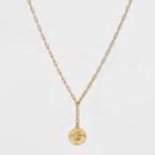 14k Gold Plated Initial 'g' Pendant Chain Necklace - A New Day Gold