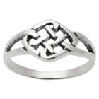Women's Journee Collection Woven Diamond Celtic Knot Ring In Sterling Silver -