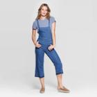 Women's Sleeveless Apron Back Cropped Overalls - Universal Thread