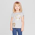 Toddler Girls' Short Sleeve 'hearts' Graphic T-shirt - Cat & Jack Gray