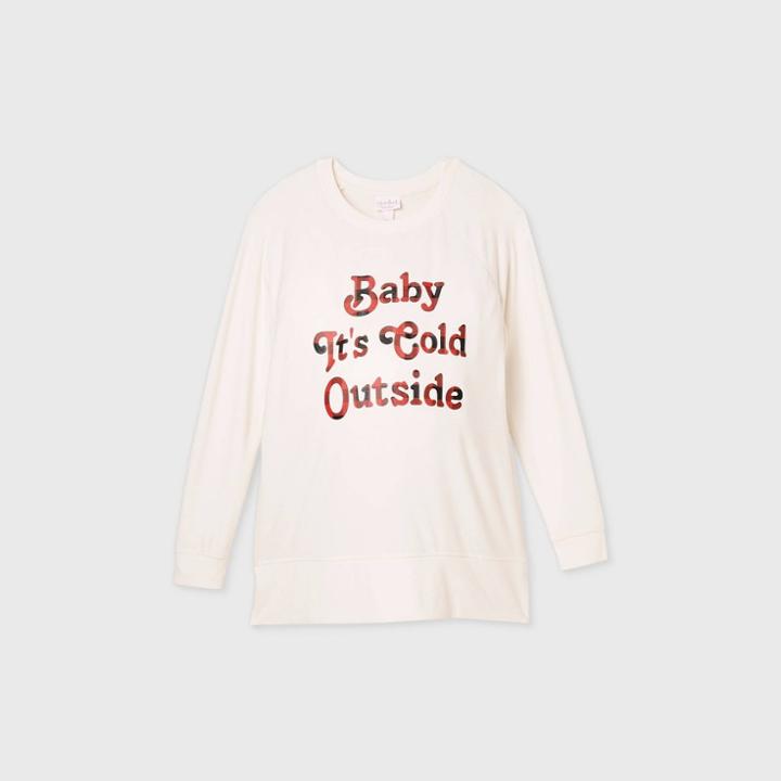 Maternity Baby It's Cold Outside Holiday Graphic Sweatshirt - Isabel Maternity By Ingrid & Isabel