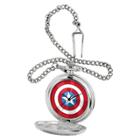 Men's Marvel Captain America Silver Pocket Watch -