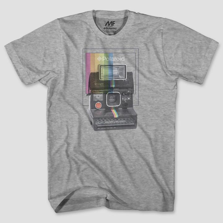 Men's Polaroid Short Sleeve Graphic T-shirt - Heather Gray