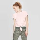 Women's Tie Front T-shirt - Joylab Pink Cloud