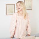Women's Plus Size Long Sleeve Blouse - Ava & Viv Coral X, Pink