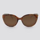 Women's Animal Print Cateye Plastic Metal Combo - A New Day Brown, Women's, Size: Small, Brown/grey