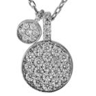 Journee Collection 1/4 Ct. T.w. Round-cut Cz Pave Set Circle Pendant Necklace In Sterling Silver - Silver
