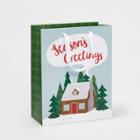 Large Cozy Cabin Christmas Gift Bag - Wondershop , Blue