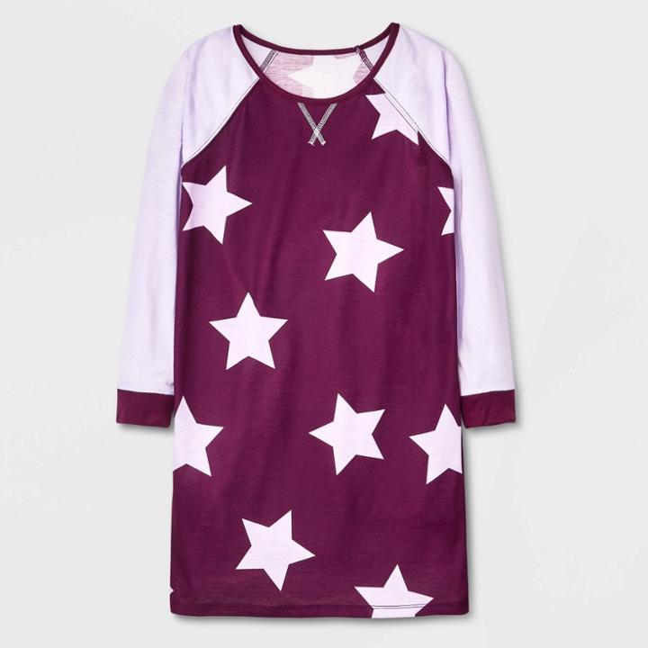 Girls' Long Sleeve Nightgown - Cat & Jack Purple