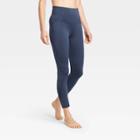 Women's Contour High-rise Shirred 7/8 Leggings With Power Waist 25 - All In Motion Navy S, Women's, Size: