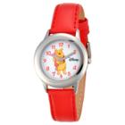 Disney Girls' Winnie Stainless Steel Watch - Red