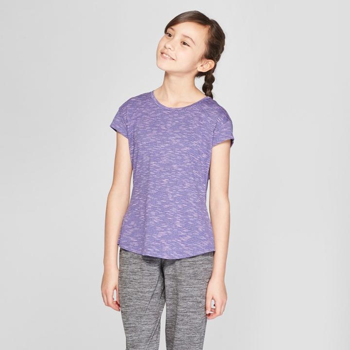 Girls' Super Soft Tech T-shirt - C9 Champion Violet Purple Heather