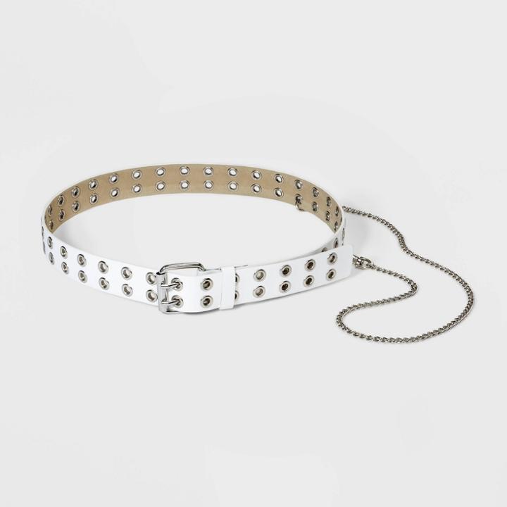 Women's Grommet Belt - Wild Fable White