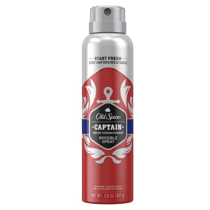 Old Spice Red Collection Captain Invisible Spray Antiperspirant And Deodorant
