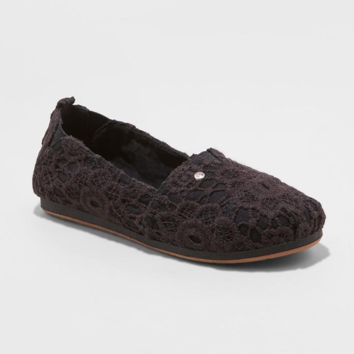 Girls' Mad Love Beachside Sommer Slip On Canvas Sneakers - Black