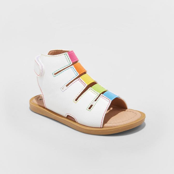 Target Toddler Girls' Just Buds Bette Gladiator Sandals - Rainbow White