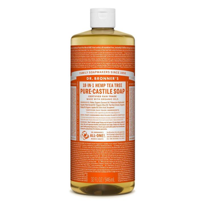 Dr. Bronner's Dr.bronner's 18-in-1 Hemp Pure-castile Soap - Tea Tree
