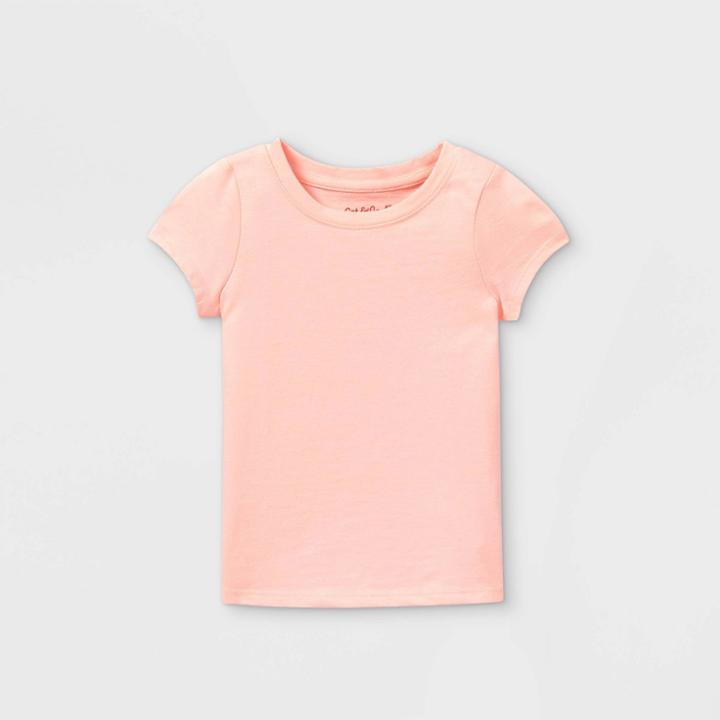 Toddler Girls' Solid Short Sleeve T-shirt - Cat & Jack