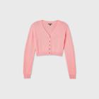 Women's Cropped Button-front Cardigan - Wild Fable Pink