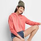 Women's Long Sleeve Cropped Hoodie - Wild Fable Coral Xs, Women's, Pink