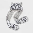 Girls' Leopard Print Scarf - Cat & Jack Gray