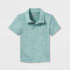 Toddler Boys' Knit Short Sleeve Polo Shirt - Cat & Jack Green