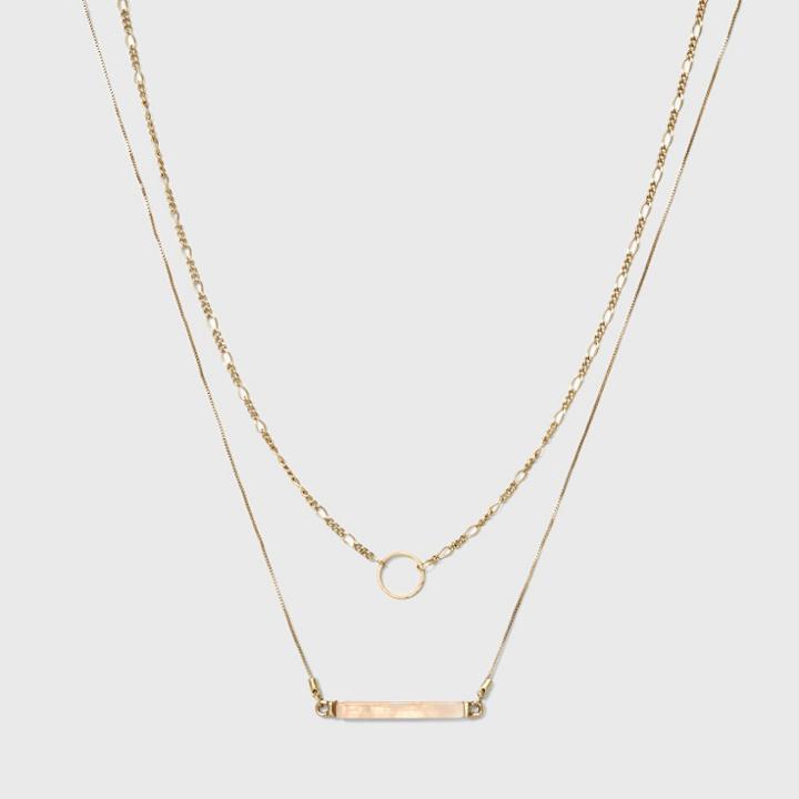 Semi Precious Short Delicate Layered Necklace - Universal Thread