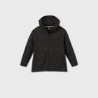 Women's Plus Size Fleece Sweater Jacket - All In Motion Black