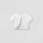 Girls' Shrug Short Sleeve Sweater - Cat & Jack White
