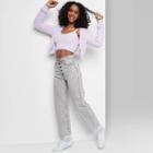 Women's Super-high Rise Button-front Straight Jeans - Wild Fable Gray Wash