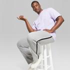 Men's Tall Striped Athletic Sweatpants - Original Use Casual Gray