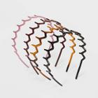 Girls' 4pk Zig-zag Comb Headbands - Art Class Pink/black