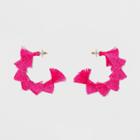 Sugarfix By Baublebar Tassel Hoop Earrings - Pink, Girl's
