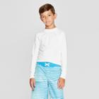 Oversizeboys' Long Sleeve Rash Guard - Cat & Jack White Xl Husky, Boy's