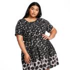 Women's Plus Size Shibori Print Short Sleeve Crewneck T-shirt - Thakoon For Target Black/white 1x, Women's, Size: 1xl, Black White
