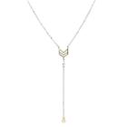 Distributed By Target Women's Chevron Y-necklace In Silver Plated - Gold/silver,
